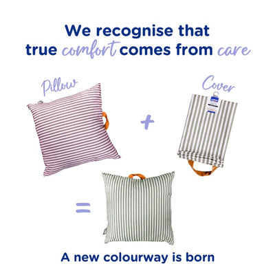 Pet Cushion Lounger Cover Olive Green Stripe (Dogs)