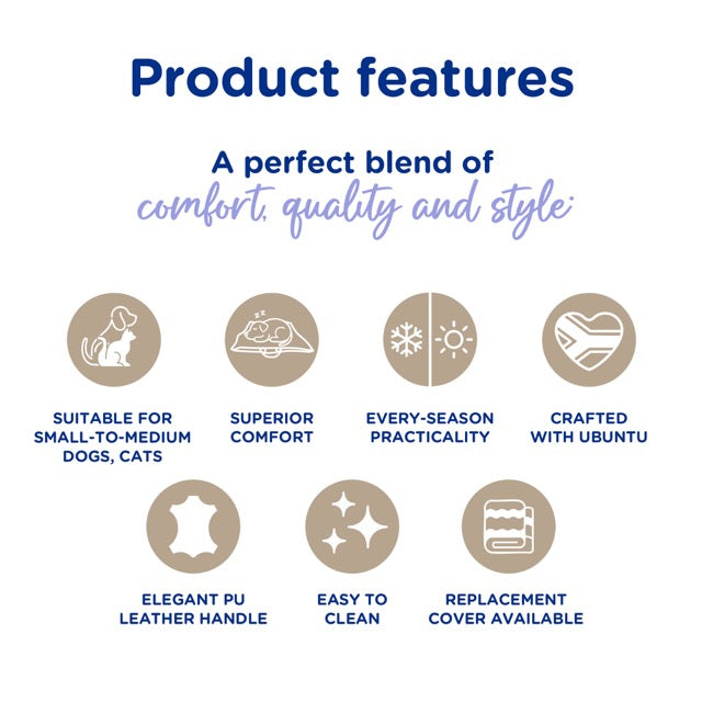 Pet Cushion Lounger Striped Aubergine (Dogs)