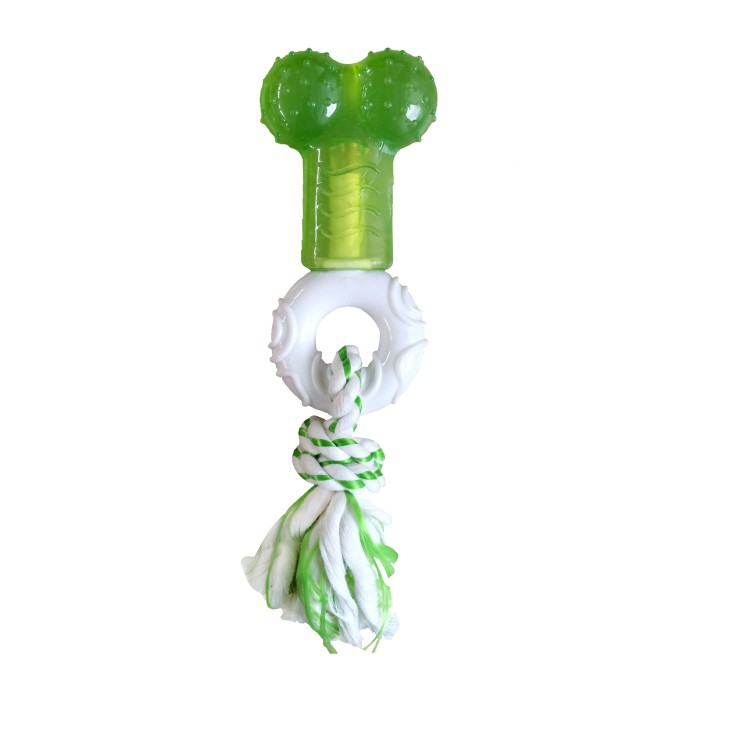 Canine Clean TPR Nylon Bone with Dental Rope