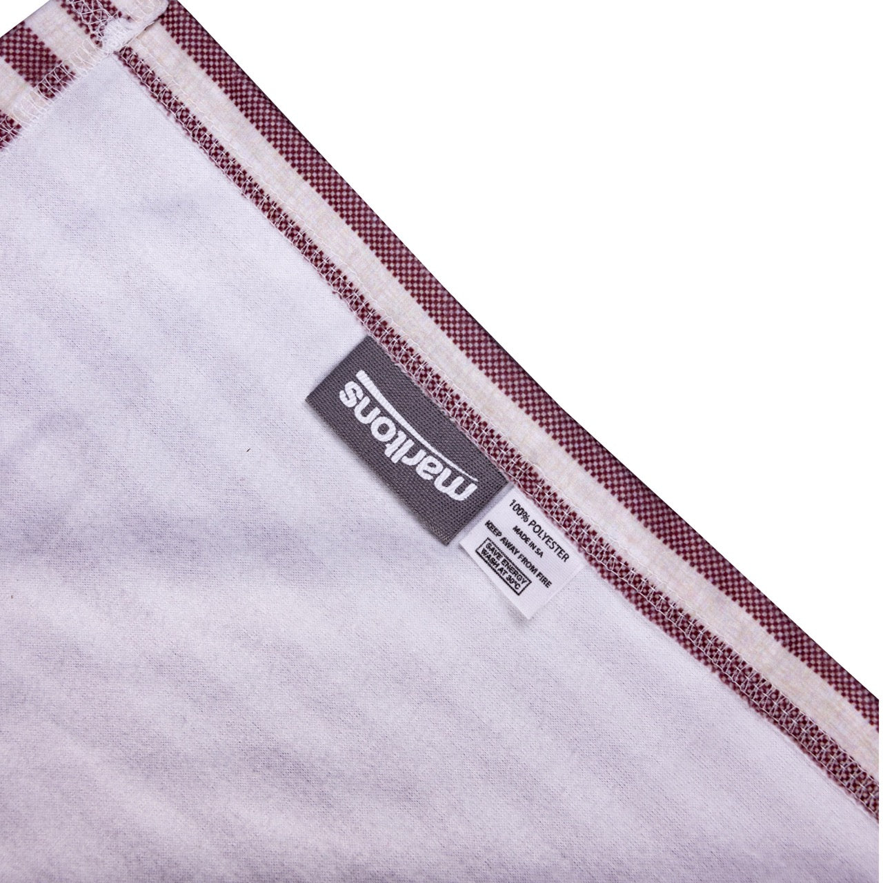 Striped Pet Fleece Blanket Aubergine