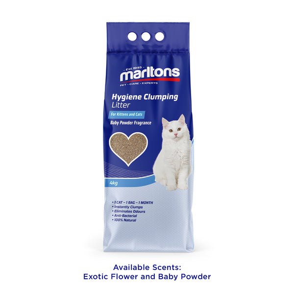 Cat Hygiene Clumping Litter For Kittens & Cats Marltons Pet Care