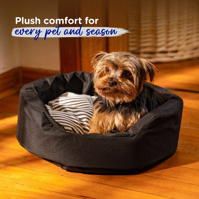 Striped Black Foam Bed (S,M & L)