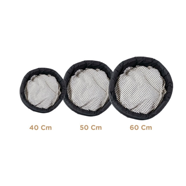 Striped Black Foam Bed (S,M & L)