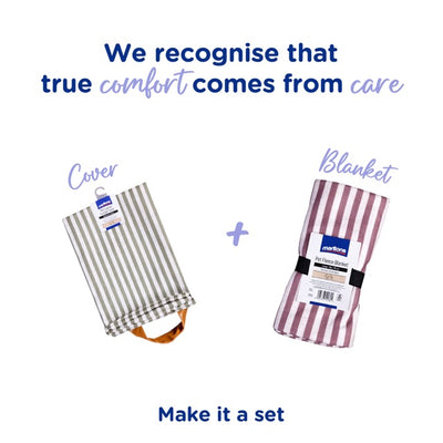 Pet Cushion Lounger Striped Aubergine (Dogs)