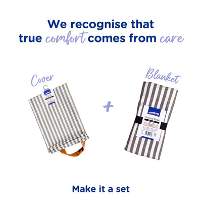 Pet Cushion Lounger Striped Grey (Dogs)