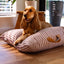 Pet Cushion Lounger Striped Aubergine (Dogs)