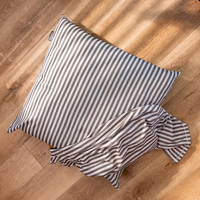 Pet Cushion Lounger Striped Grey (Dogs)