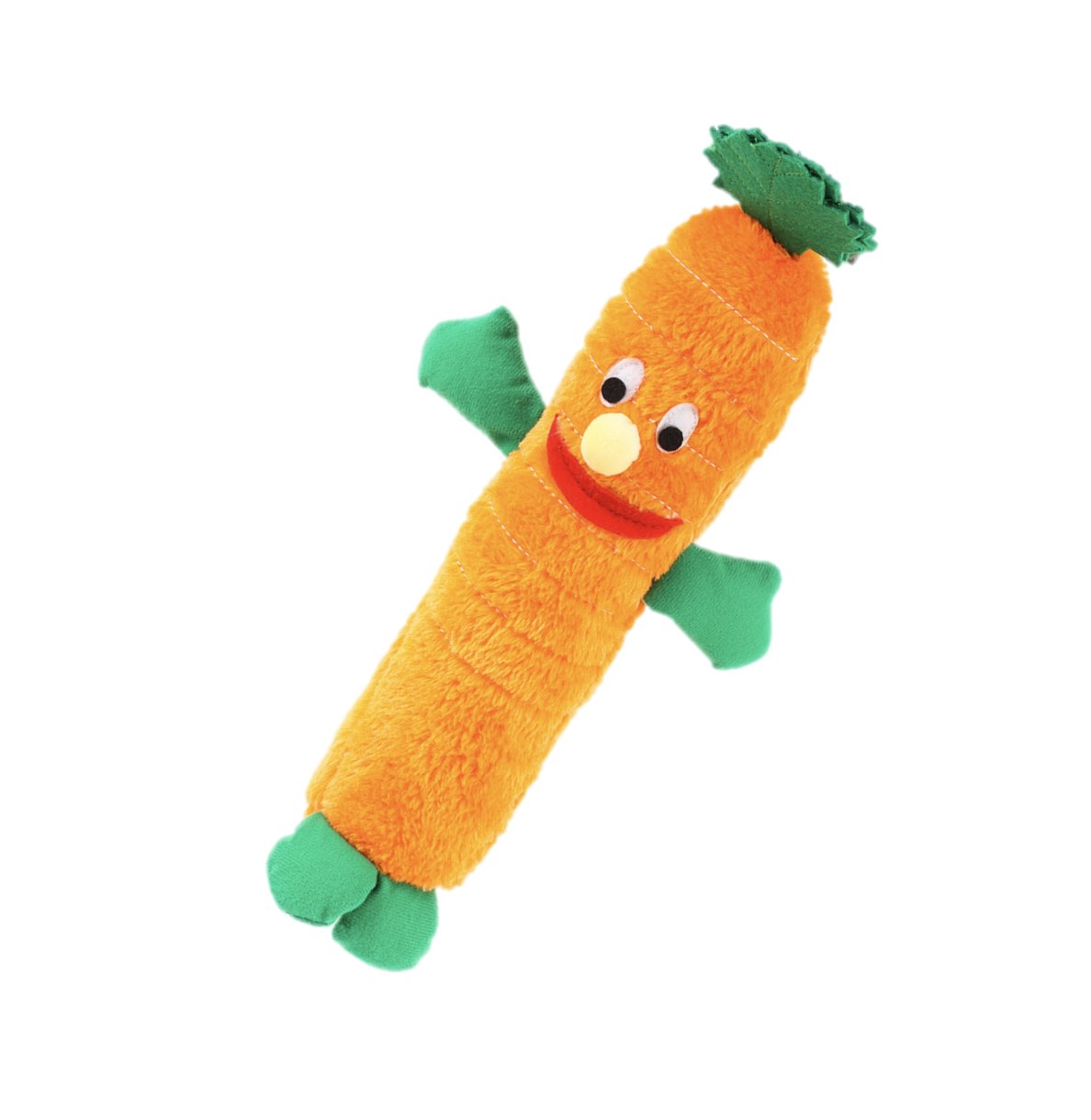 Squeaky carrot hot sale dog toy