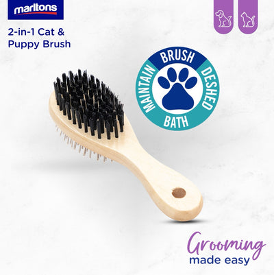 Marltons 2-in-1 Cat & Puppy Brush
