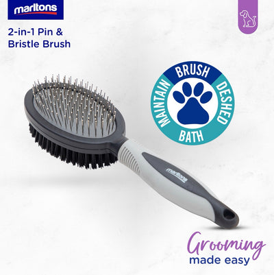 Marltons 2-in-1 Pin & Bristle Brush