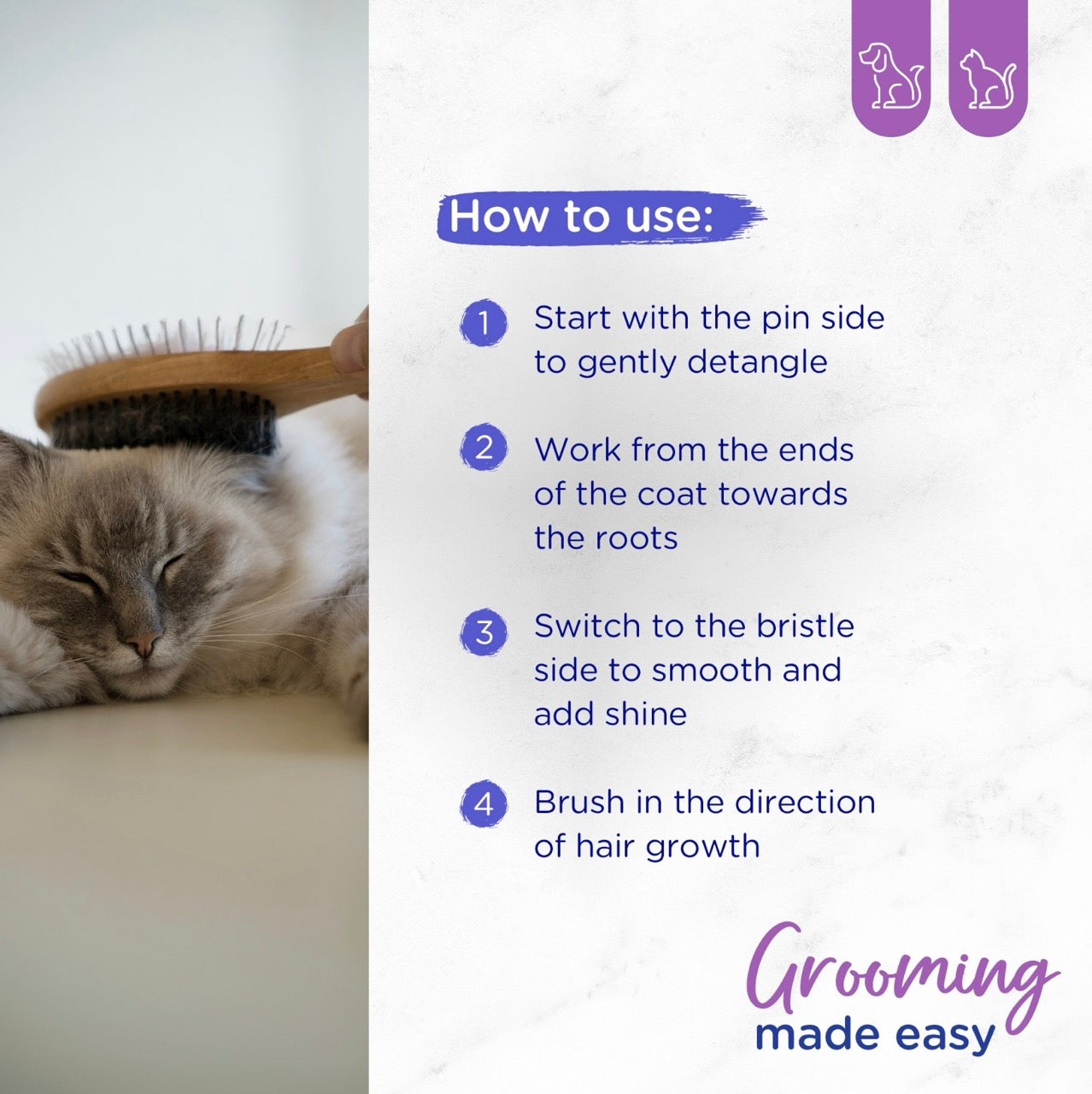 Marltons Double Sided Pet Grooming Brush
