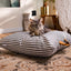 Pet Cushion Lounger Grey Stripe (Cats)