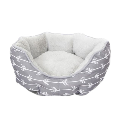Grey Plush Bed For Dogs